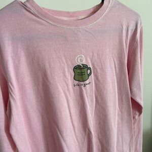 Life Is Good Pink Long Sleeve Tee